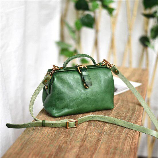 Retro Green Leather Doctor Bag